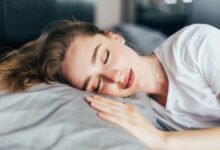 beautiful young woman having restful sleep